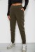 Спортивні штани жіночі на флісі, колір хакі, 238R57013