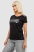Футболка женская с принтом, цвет черный, 244R2232 Футболка женская с принтом, цвет черный, 244R2232
