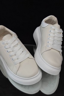 Кроссовки женские демисезонные, цвет бело-бежевый, 248RM10