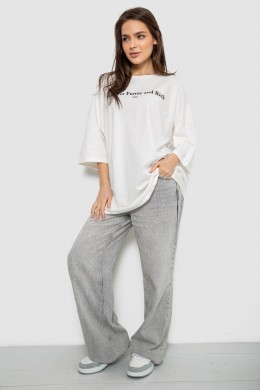 Футболка женская с принтом, цвет молочный, 244R3014