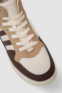 Кроссовки женские зимние на меху, цвет бежево-коричневый, 248RAD400