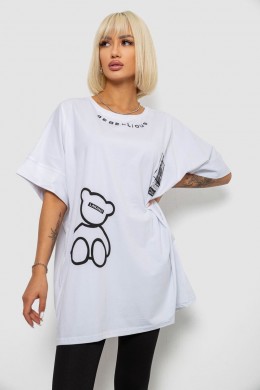 Футболка жіноча з принтом, колір білий, 244R4004