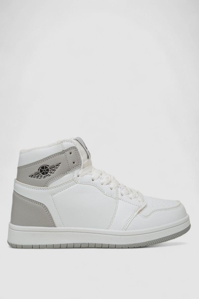 Кросівки жіночі зимові на хутрі, колір біло-сірий, 248RHB470-13