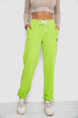 Спортивные штаны женские, цвет салатовый, 247R4670