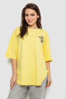 Футболка жіноча з принтом, колір жовтий, 244R2030