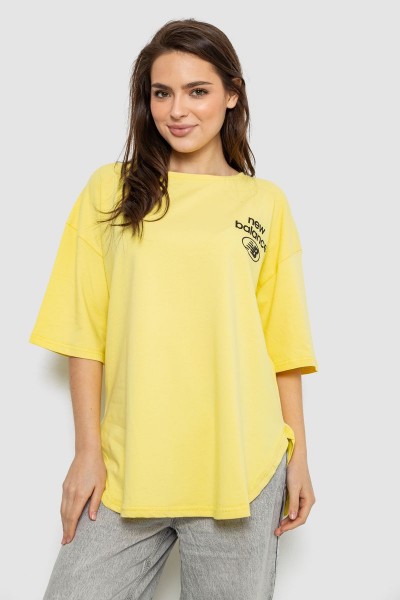 Футболка жіноча з принтом, колір жовтий, 244R2030