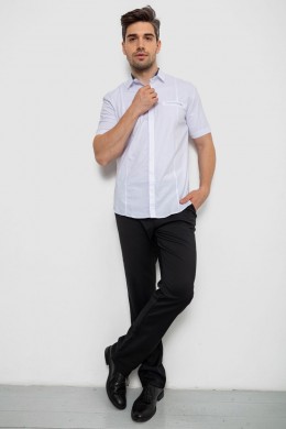 Рубашка мужская однотонная классическая  -уценка, цвет белый, 214R7108-U-1