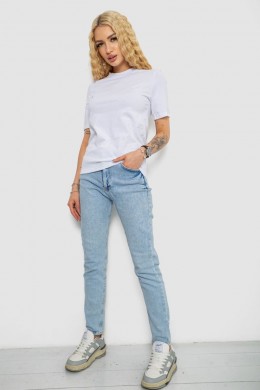 Футболка жіноча однотонна  -уцінка, колір білий, 241R1800-U-11