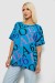 Футболка жіноча з принтом, колір бірюзовий, 244R4002-1