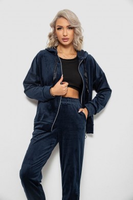 Спортивний костюм жіночий велюровий, колір синій, 257R4119