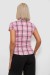 Сорочка жіноча в клітинку, колір рожевий, 230R065 Сорочка жіноча в клітинку, колір рожевий, 230R065