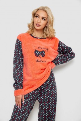 Пижама женская махра, цвет кораллово-синий, 238R58430