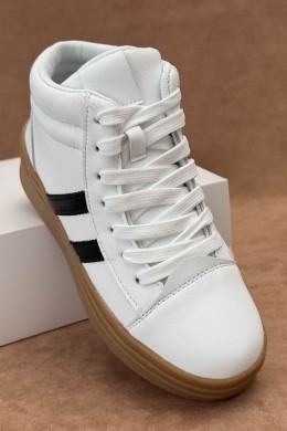 Кроссовки женские демисезонные, цвет бело-черный, 248RWA180-4