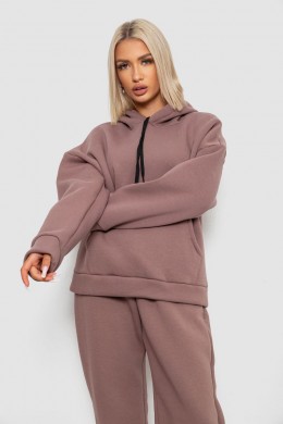 Спортивный костюм женский на флисе, цвет мокко, 238R5726