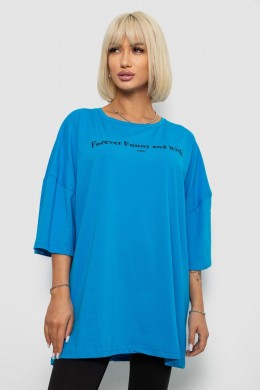 Футболка женская с принтом, цвет голубой, 244R3014