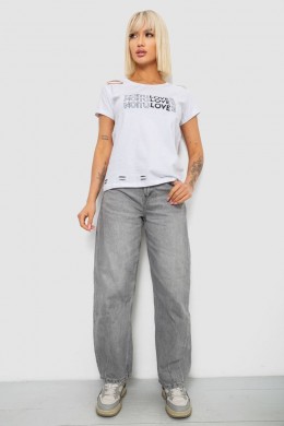 Футболка женская с принтом, цвет белый, 244R2232