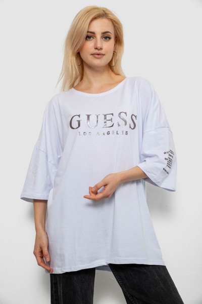 Футболка жіноча з принтом, колір білий, 244R3019