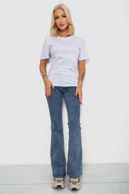 Футболка женская однотонная, цвет белый, 238R112