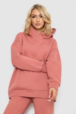Спортивный костюм женский на флисе, цвет темно-коралловый, 247R1057