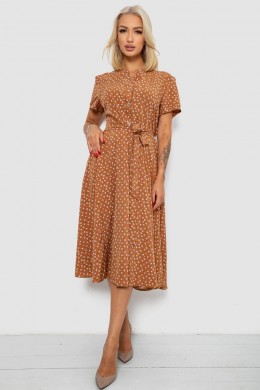 Платье софт с принтом, цвет коричневый, 230R1111