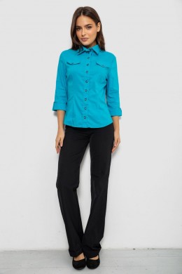 Сорочка жіноча однотонна, колір блакитний, 230R068-3