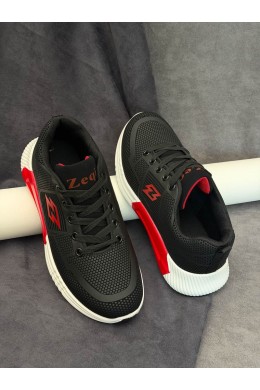 Кроссовки женские, цвет черно-красный, 243RB2556
