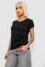 Футболка женская однотонная, цвет черный, 244R2806