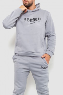 Спортивный костюм мужской на флисе, цвет светло-серый, 238R57046
