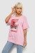 Футболка женская с принтом, цвет розовый, 244R4011