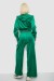 Спортивный костюм женский велюровый, цвет зеленый, 257R4125 Спортивный костюм женский велюровый, цвет зеленый, 257R4125