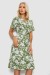 Платье софт на запах с принтом, цвет оливковый, 230R0107 Платье софт на запах с принтом, цвет оливковый, 230R0107