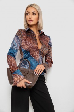 Рубашка классическая в полоску, цвет синий, 230R642