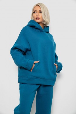Спортивный костюм женский на флисе, цвет петроль, 247R2011K