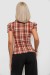 Рубашка женская в клетку, цвет терракотовый, 230R065-5