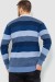 Свитер-обманка мужской в полоску, цвет сине-голубой, 161R901-1 Свитер-обманка мужской в полоску, цвет сине-голубой, 161R901-1