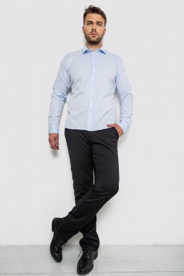 Рубашка мужская однотонная  -уценка, цвет голубой, 214R816-U-3