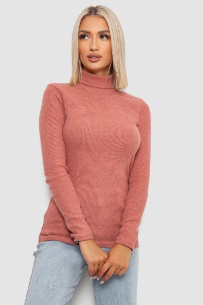 Гольф женский однотонный в рубчик, цвет коралловый, 238R803