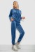 Спортивный костюм женский велюровый, цвет джинс, 241R1530-5