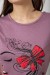 Футболка женская с принтом, цвет сливовый, 244R503
