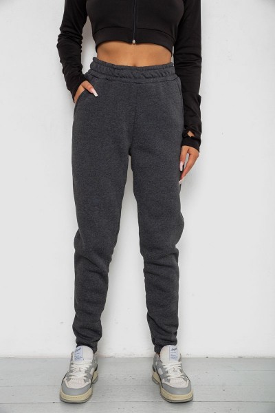Спортивные штаны женские на флисе, цвет серый, 238R58671-1
