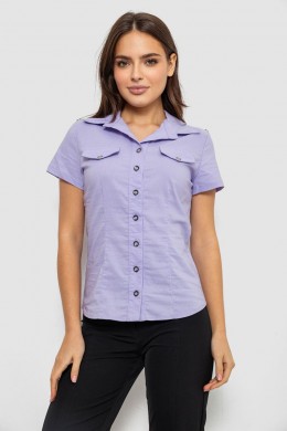 Сорочка жіноча однотонна, колір бузковий, 230R068-1
