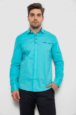Рубашка мужская  -уценка, цвет бирюзовый, 214R7150-U
