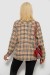 Рубашка женская в клетку, цвет бежевый, 244R1070-3 Рубашка женская в клетку, цвет бежевый, 244R1070-3