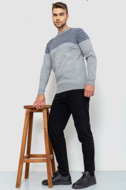Свитер мужской, цвет серо-синий, 161R898