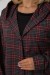 Кардиган женский в клетку, цвет бордовый, 257R233 Кардиган женский в клетку, цвет бордовый, 257R233