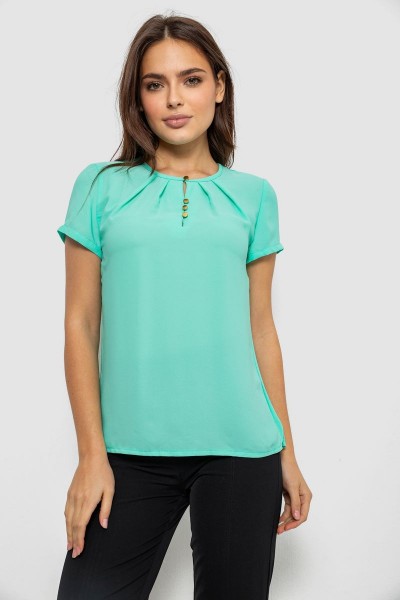 Блуза однотонная, цвет мятный, 230R112