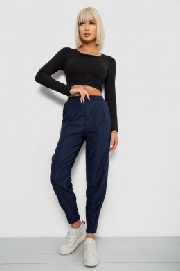 Штаны женские на тонком флисе, цвет синий, 257R727