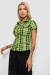 Сорочка жіноча в клітинку, колір салатовий, 230R065 Сорочка жіноча в клітинку, колір салатовий, 230R065