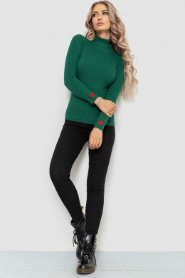 Гольф женский однотонный, цвет зеленый, 204R052