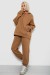 Спортивный костюм женский на флисе, цвет коричневый, 247R2016 Спортивный костюм женский на флисе, цвет коричневый, 247R2016